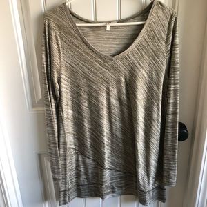 Cato Large Olive/Cream Tunic